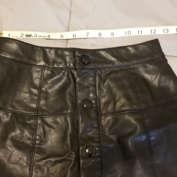 Free people button leather skirt - Picture 2 of 5